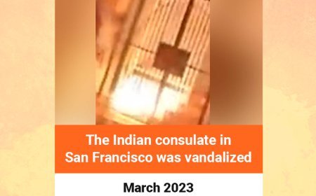 The Indian consulate in San Francisco was vandalized